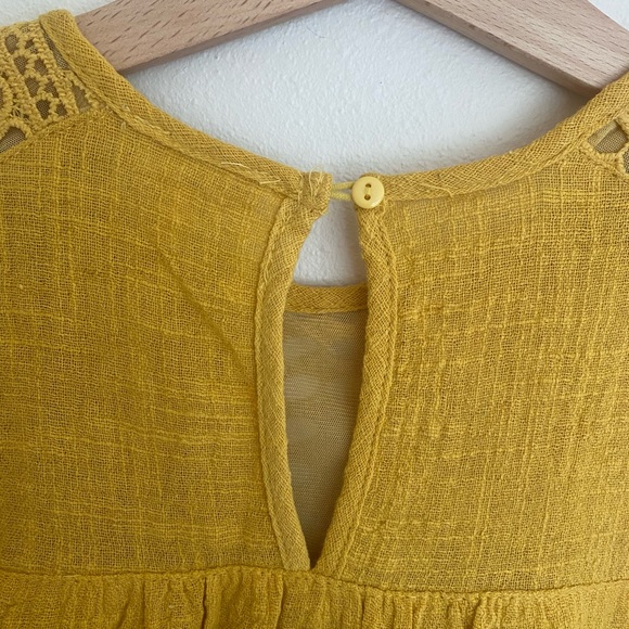 Hayden Girls Linen Blouse - Size Large - Yellow - Picture 4 of 5